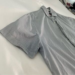 Denim & Flower Shorts sleeve dress shirt